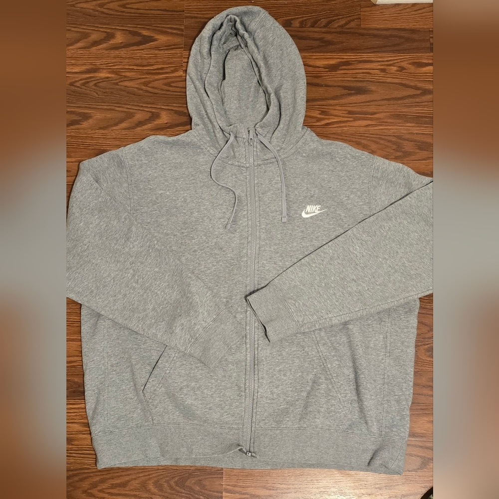 Nike Gray Zip-Up Hoodie